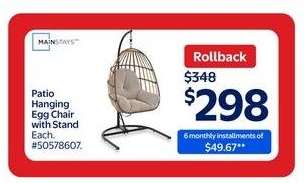 Patio Hanging Egg Chair with Stand