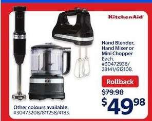 KitchenAid Hand Blender, Hand Mixer or Mini Chopper