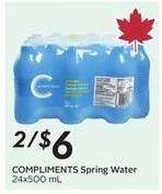 COMPLIMENTS Spring Water