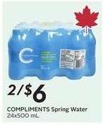 COMPLIMENTS Spring Water