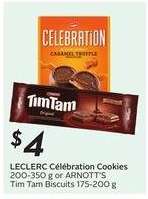 LECLERC Célébration Cookies or ARNOTT'S Tim Tam Biscuits