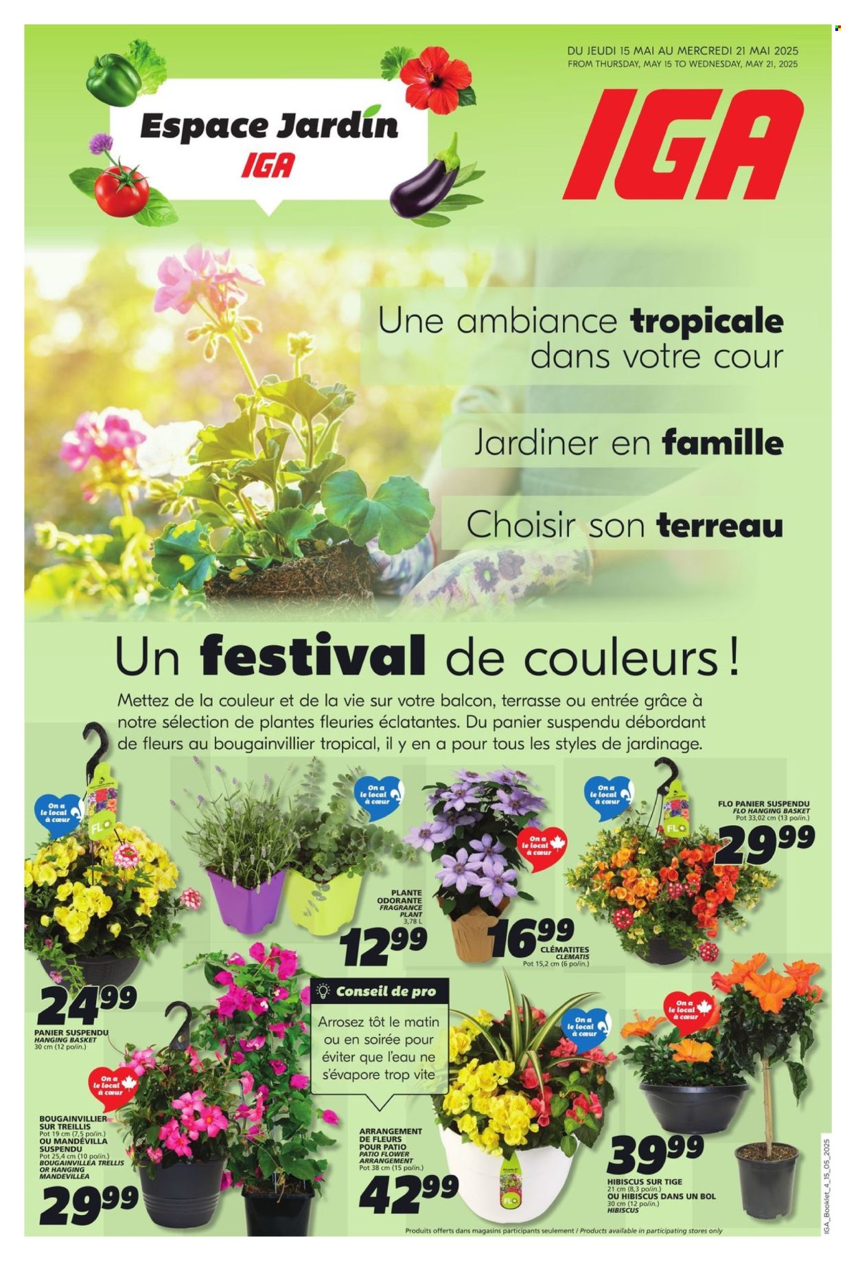 IGA flyer - May 15, 2025 - May 21, 2025. Page 1