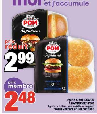 Pains à Hot-Dog ou à Hamburger POM