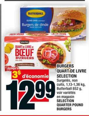 BURGERS QUART DE LIVRE SELECTION