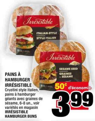 PAINS À HAMBURGER IRRÉSISTIBLE