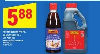 Lee Kum Kee huile de sésame ou sauce soya