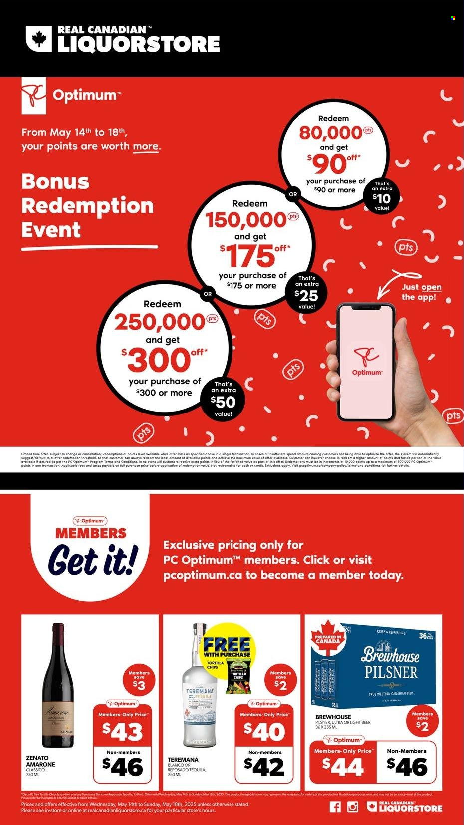 Real Canadian Liquorstore flyer - May 14, 2025 - May 18, 2025. Page 1