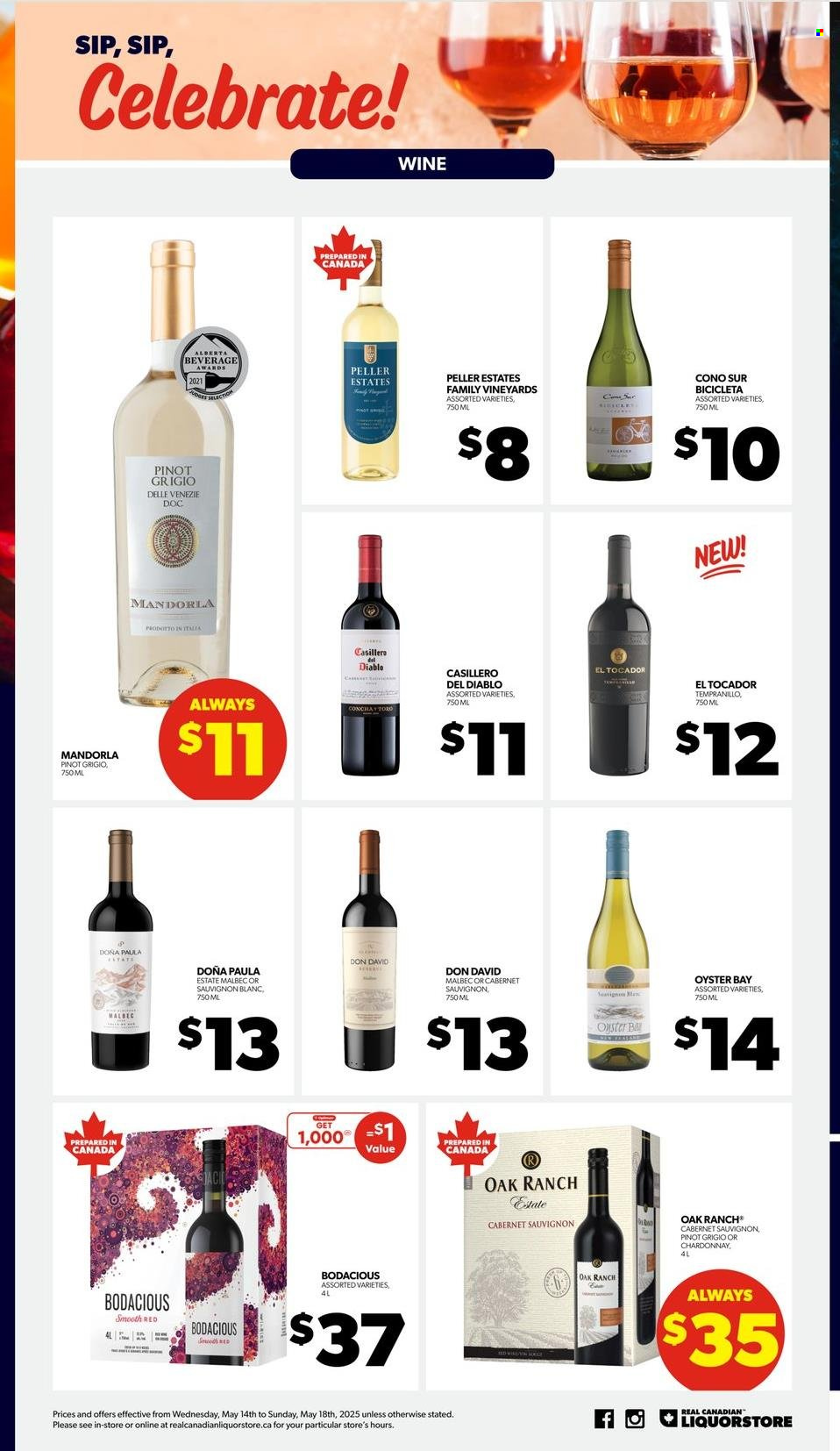 Real Canadian Liquorstore flyer - May 14, 2025 - May 18, 2025. Page 1