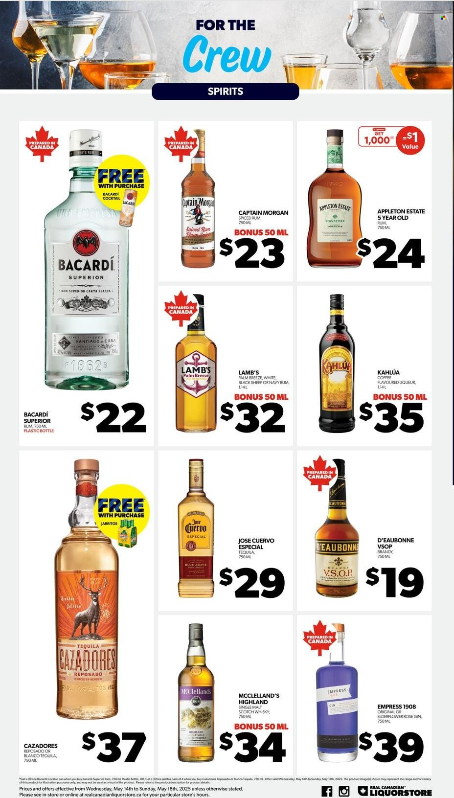 Real Canadian Liquorstore flyer - May 14, 2025 - May 18, 2025. Page 1