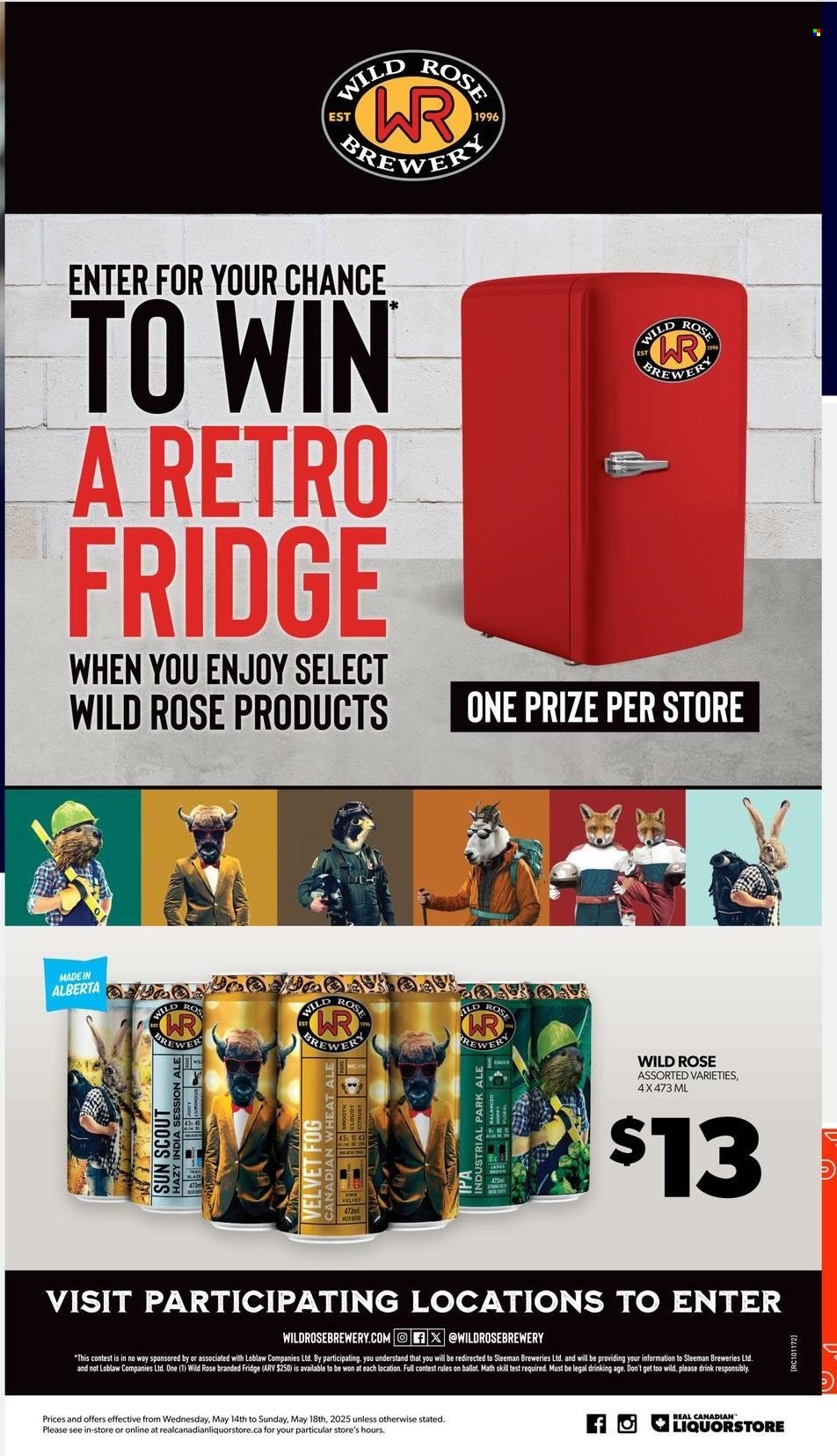 Real Canadian Liquorstore flyer - May 14, 2025 - May 18, 2025. Page 1