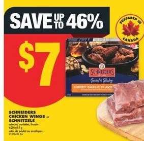Schneiders Chicken Wings or Schnitzels