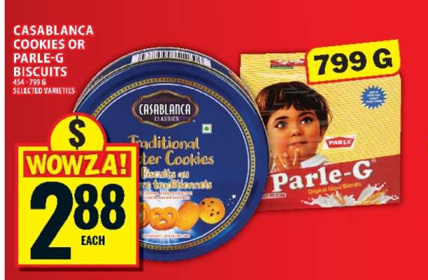 Casablanca Cookies or Parle-G Biscuits