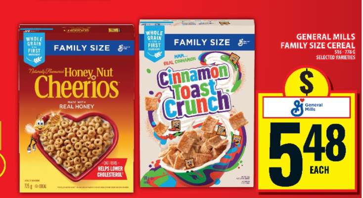 GENERAL MILLS FAMILY SIZE CEREAL