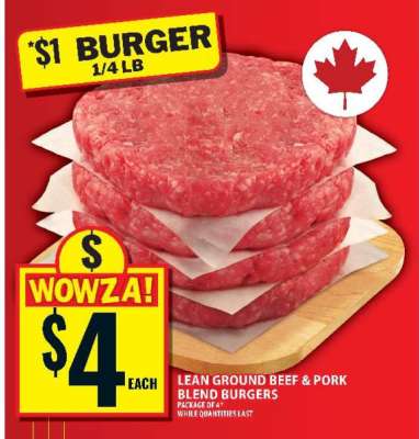 Lean Ground Beef & Pork Blend Burgers