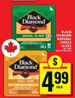 BLACK DIAMOND NATURAL CHEESE SLICES