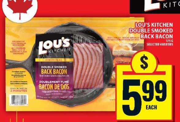 Lou's Kitchen Double Smoked Back Bacon