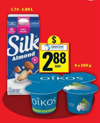 Silk Almond Milk & Oikos Yogurt