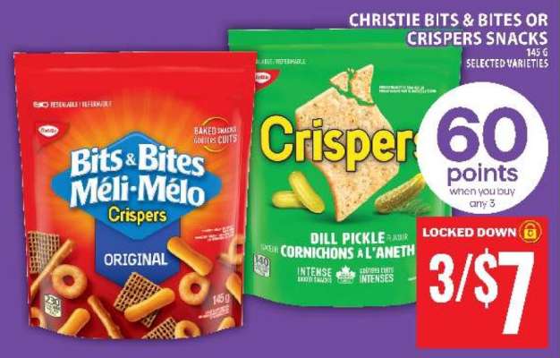 CHRISTIE BITS & BITES OR CRISPERS SNACKS
