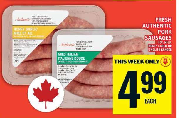 FRESH AUTHENTIC PORK SAUSAGES