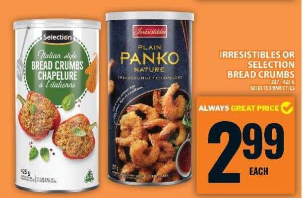 Irresistibles or Selection Bread Crumbs