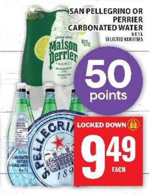 San Pellegrino or Perrier Carbonated Water
