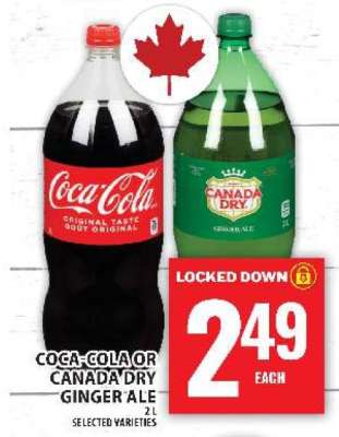 Coca-Cola or Canada Dry Ginger Ale