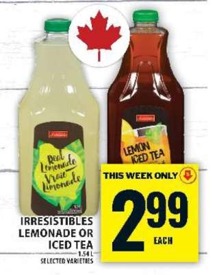 IRRESISTIBLES LEMONADE OR ICED TEA