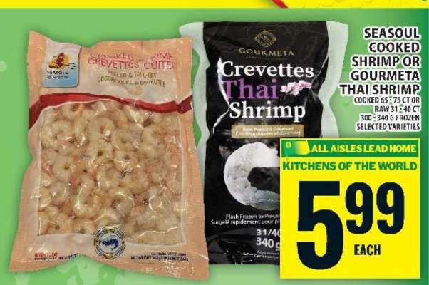 Seasoul Cooked Shrimp or Gourmeta Thai Shrimp