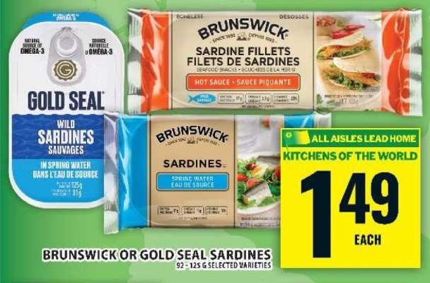 BRUNSWICK OR GOLD SEAL SARDINES