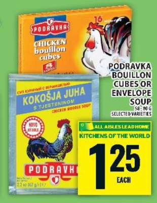 Podravka Bouillon Cubes or Envelope Soup