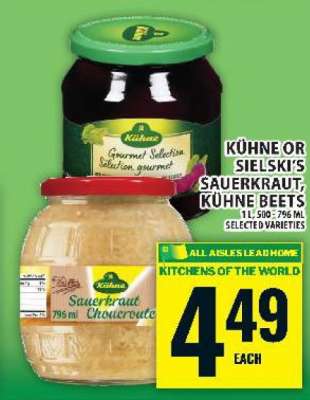 Kühne or Sielski's Sauerkraut, Kühne Beets