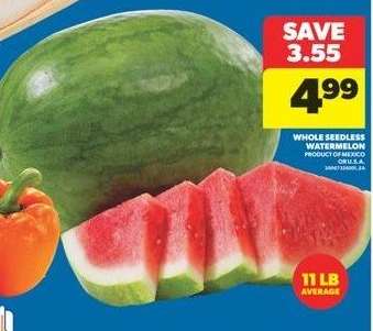 WHOLE SEEDLESS WATERMELON