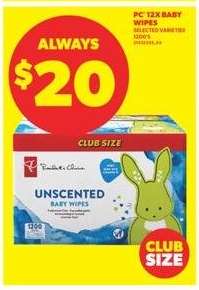 PC 12X Baby Wipes