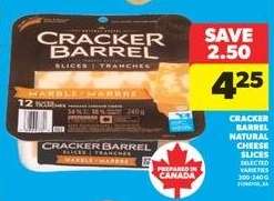 CRACKER BARREL NATURAL CHEESE SLICES