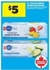 PC or Blue Menu Sparkling Water