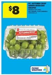 PC Autumn Crisp Green Seedless Grapes