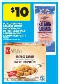PC Gluten-Free Breaded Shrimp or High Liner Wild Caught Pacific Salmon Fillets