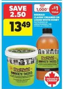 BeeMaid Classic Creamed or Liquid White Honey