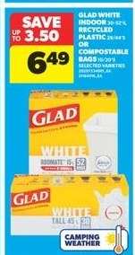 Glad White Indoor Bags