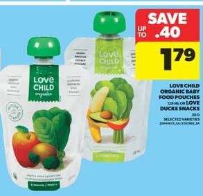 Love Child Organic Baby Food Pouches