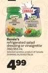 RENÉE’S REFRIGERATED SALAD DRESSING OR VINAIGRETTE