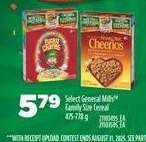 Select General Mills Family Size Cereal