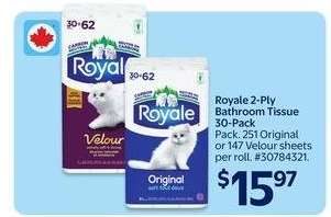 Royale 2-Ply Bathroom Tissue 30-pack