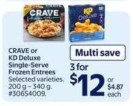 CRAVE or KD Deluxe Single-Serve Frozen Entrees