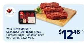 Your Fresh Market™ Seasoned Beef Blade Steak