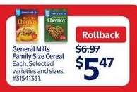 GENERAL MILLS FAMILY SIZE CEREAL