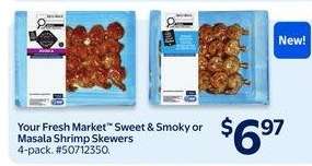 Your Fresh Market™ Sweet & Smoky or Masala Shrimp Skewers