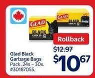 Glad Black Garbage Bags