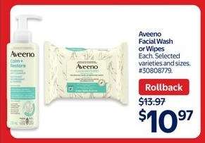 Aveeno Facial Wash or Wipes