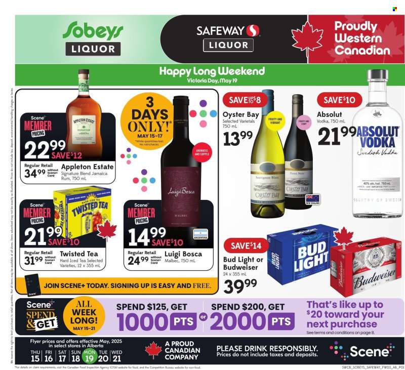 Sobeys Liquor Flyer - May 15, 2025 - May 21, 2025.